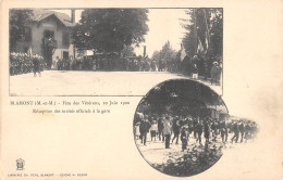 CPA 54 BLAMONT / FETE DES VETERANS / 10 JUIN 1900 / RECEPTION DES INVITES OFFICIELS A LA GARE - Other & Unclassified