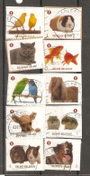 Belgique 2012 - Animaux De Compagnie - Petit Lot De 10 Timbres° Du Carnet B128 - 10 Différents Sur Fragments - Zonder Classificatie