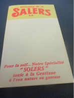 Petit Bloc-Note De Bar Publicitaire/ Distillerie De La SALERS/ Tonique à La Gentiane/ Vers 1950-1960       BNPC20 - Sonstige & Ohne Zuordnung