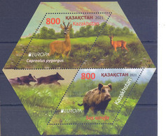 2021. Kazakhstan, Europa 2021, Siberian Roe Deer And Wild Boar, S/s,  Mint/** - Kazakhstan