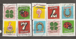 Belgique 2013 - Good Luck/Bonne Chance - Série Complète De 10 Timbres° De Carnet - CB 141 - Sur Fragments - 7 Différents - Non Classificati