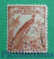 S106- NEW GUINEA 1932 BIRD OF PARADISE 2d USATO - USED - Used Stamps