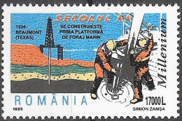 Romania/Roumanie: Piattaforma Petrolifera Marina, Marine Oil Platform, Plate-forme Pétrolière Marine - Erdöl