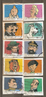 Belgique 2014 - Tintin Et Ses Amis - Petit Lot De 10 Timbres° Sur Fragments Du Carnet B146 - Tournesol - Dupont - Milou - Ohne Zuordnung