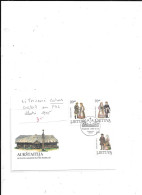 LITHUANIE N° 506/508 OBL COSTUMES SUR FDC ILLUSTREE 1995 - Costumes