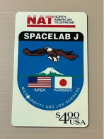 Mint USA UNITED STATES America Prepaid Telecard Phonecard, SPACELAB J American Japan Flag NASA(1500EX,Set Of 1 Mint Card - Collezioni