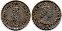 MA 24677 / British Bornéo 5 Cents 1957 KN TB+ - Colonias