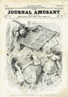 France - Journal 'Le Journal Amusant' N°680 Du 9 Janvier 1869 - Une Irrégulière, Propos En L'air - 1850 - 1899