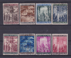 1949 Vaticano Vatican ANNO SANTO  HOLY YEAR Serie Di 8 Valori Usati Used - Used Stamps