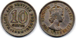 MA 24692 / British Bornéo 10 Cents 1956 TB - Colonie