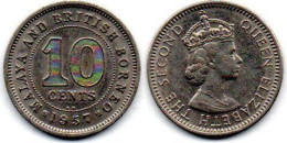 MA 24693 / British Bornéo 10 Cents 1957 KN TTB - Colonie