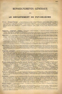 ANNUAIRE - 63 - Département Puy De Dome - Année 1905 - édition Didot-Bottin - 49 Pages - Directorios Telefónicos