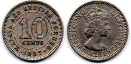 MA 24694 / British Bornéo 10 Cents 1957 H TB+ - Kolonies
