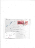 ROUMANIE N° 1011 ET 1020 OBL SUR PLI POUR PARIS - Storia Postale