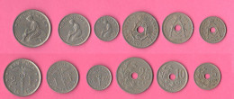 Belgique Belgie 5 10 25 50 Cents + 1 2 Francs Nickel Coin Differents Years - 1 Franc