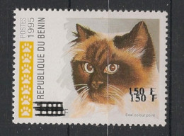 BENIN - 2000 - N°Mi. 1273 - Chat - VARIETE Surcharge Double / Dbl. Ovpt. - Neuf** / MNH / Postfrisch - Chats Domestiques