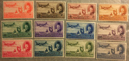 EGYPT  1947 KING FAROUK    AIRMAIL COMPLETO  ** - Unused Stamps