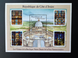 Côte D'Ivoire Ivory Coast 1994 Mi. Bl. 33 600F Bloc S/S Block Basilique Notre Dame Yamoussoukro - Ivory Coast (1960-...)