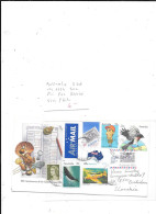 AUSTRALIE 8 VALEURS OBL 1984 SUR PLI PAR AVION - Enteros Postales