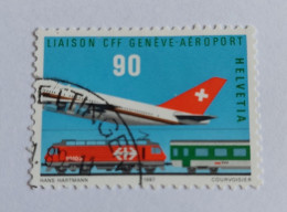 N° 1272       Aéroport Genève - Cointrin  -  Train CFF - Usati