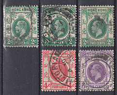 Hong Kong  Hongkong 5 Marken Gestempelt Dabei Stempel Victoria - 1941-45 Japanisch Besetzung