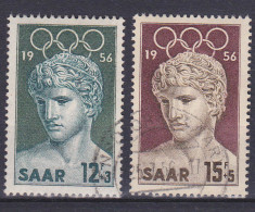 Olympische Sommerspiele Saar MiNr. 371-72 Jünglingskopf - Summer 1956: Melbourne