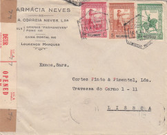 Portuguese L. Marques, Carta Circulada De L. Marques Para Lisboa Em 1944, Com Sençura - Lourenco Marques