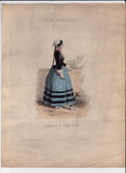 Gravure - Collection Musée De Costumes N°375 - Espagne Portugal N°33 Femme De La Catalogne - Maison Aubert à Paris (75) - Estampes & Gravures