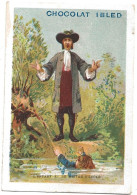 Chromos Publicitaire Chocolat Ibled Année 1900 Lenfant Et Le Maitre D'ecole - Ibled