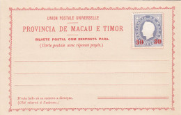 Portuguese, Macau, Postal De Macau De 1892 - Cartas & Documentos