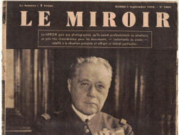 LE MIROIR AN 1939 N°1085 MILITARIA POLITIQUE IRONSIDE MAURICE GAMELIN VUILLEMIN JOFFRE DARLAN BEHIC ERKIN CHAMBERLAIN - French