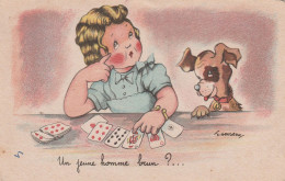 CPSM Tireuse De Cartes Cartomancie Voyance Cartes à Jouer Playing Cards Kartenspielen Speelkaarten Illustrateur GOUGEON - Gougeon