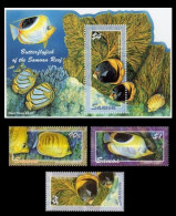 (043-44) Samoa  Fishes / Poissons / Fische / Vissen / See Scan  ** / Mnh  Michel 999-1001 + BL 72 - Samoa