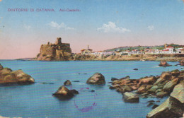 ACI CASTELLO - DINTORNI DI ACIREALE E CATANIA - PANORAMA DEL PAESE E DEL CASTELLO - 1914 - Acireale