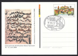 Germany Deutschland 2004; “Katzenkonzert”, Cancel With Cat And Mouse; Postal Stationery, Entier Postal - Chats Domestiques