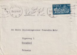 Brief  Bergen - Burgdorf  (God Jul)        1964 - Storia Postale