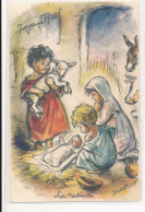 Carte Illustrateur Germaine Bouret Joyeux Noël La Nativité - La Crèche - Bouret, Germaine