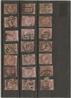 23-0850 VICTORIA 1/2 P ROUGE CARMINé X 21 - Used Stamps