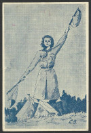 Scout,young Scouts - Young Girl Scout  - Old Postcard (see Sales Conditions) 08729 - Scoutisme