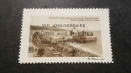 FRANCE, ERINNOPHILIE, VIGNETTE NICE BOURSE AUX TIMBRES 16 JUIN 1935 - Philatelic Fairs
