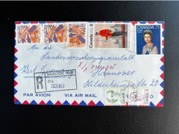 CANADA 1977 REGISTERED LETTER HAMILTON TO HANNOVER 25-02-1977 - Covers & Documents