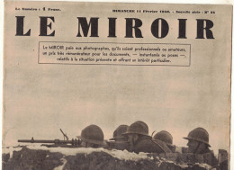 LE MIROIR N° 24 1940 Militaria Guerre 39/45 Chasseurs Alpins Mitrailleurs Patrouilles Marine Marchande GUERRIERS HINDOUS - French