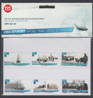 Ross Dependency 2015 Trans-Antarctic Expedition Presentation Pack 6 Stamps +2xMS - Nuovi