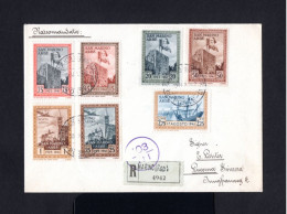 K542-SAN MARINO-REGISTERED COVER SAN MARINO To LUZERN (switzerland) 1942.WWII.envelope RECOMMANDEE SAINT MARINE - Cartas & Documentos