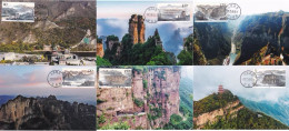 China Maximum Card,2023-16 Taihang Mountain, Sales Place Postal Date Postmark,6 Pcs - Maximumkaarten