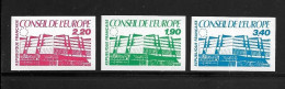 FRANCE 1986 TIMBRE DE SERVICE-CONSEIL DE L'EUROPE   YVERT N°93/95 NEUF MNH** NON DENTELES - 1981-1990