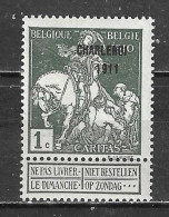 101*  Caritas Surchargé Charleroi 1911 - Bonne Valeur - MH* - LOOK!!!! - 1910-1911 Caritas
