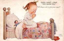 Illustration Mabel Lucie Attwell: Chaque Soir Je Prie (Every Night I Pray God Bless You) Carte Valentine's - Attwell, M. L.