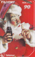 Telenor, God Jul Coca-Cola 2001 N233 10/01, Santa, Christmas - Norvège