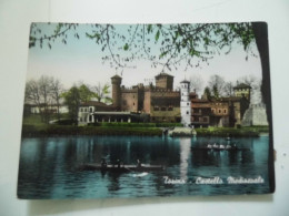 Cartolina Viaggiata "TORINO Castello Medioevale" 1955 - Castello Del Valentino